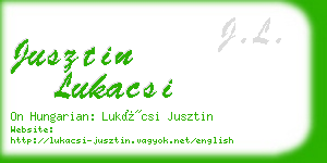 jusztin lukacsi business card
